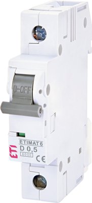 Автоматичний вимикач (Автомат) ETI ETIMAT 6 1p D 0,5А (6 kA) 2161501 2161501 фото