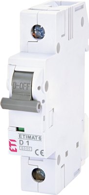 Автоматичний вимикач (Автомат) ETI ETIMAT 6 1p D 1А (6 kA) 2161504 2161504 фото