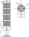 Светодиодная сигнальная колонна Spamel LT70\4-24V диаметр 70 мм LT704-230V фото 2