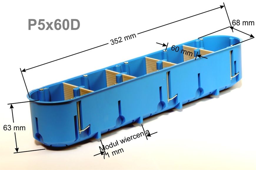 Коробка установочна Simet P5x60D Multibox 2 для гіпсокартона глубока 960°С самозатух P5x60D фото