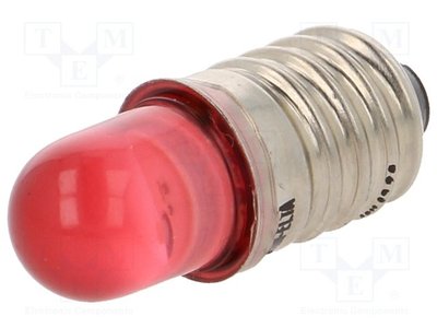 Панельный индикатор (лампочка) POLAM-ELTA LR E10 Красный LR-12V-AC/DC-E10 фото