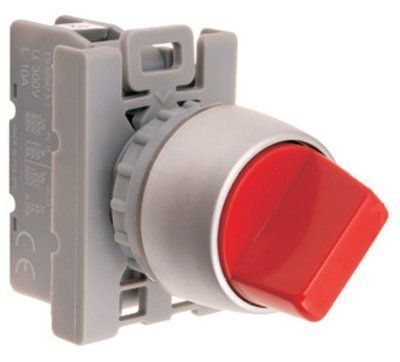 Перемикач 3-пол. Контакт Червона 2NO кільце захисне Spamel SP22-P3CC.C-20/. SP22-P3CC.C-20 фото