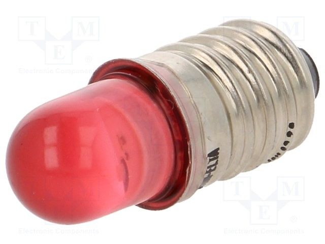 Панельний індикатор (лампочка) POLAM-ELTA LR E10 Червона LR-12V-AC/DC-E10 фото