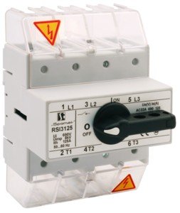 Выключатель нагрузки 6 полюса 160Aручка на изделии Spamel RSI-6160/W02 RSI-6160/W02 фото