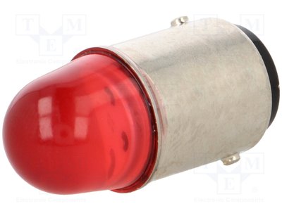 Панельный индикатор (лампочка) POLAM-ELTA LR BA15D Красный LR-12V-AC/DC-BA15D фото