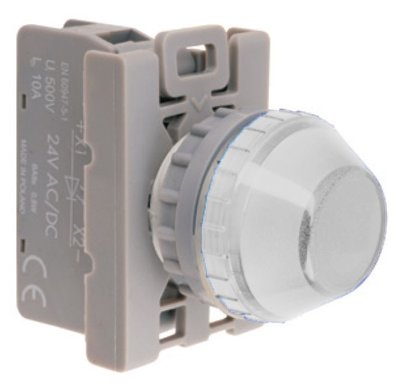 Світловий індикатор Біла220V LED BA9S Spamel SP22-LB-220-LED/DC SP22-LB-220-LED/DC фото