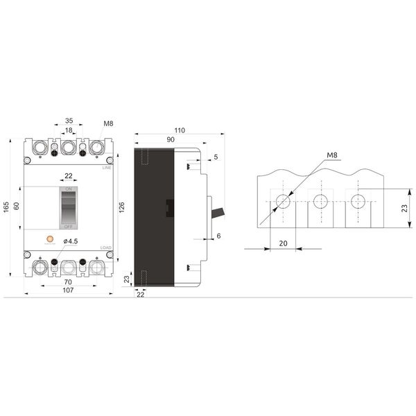 Автоматичний вимикач Промфактор FMC3/3U 100А 3-5In (FMC33U0100/5) FMC33U0100/5 фото