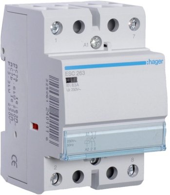 Модульный контактор Hager ESC263, 230В/63А,2НВ,3м ESC263 фото