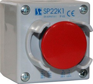 Пост управління 1-місний пиле-масло-водонепроникний з приводом DC I с защитой от случайного натискання1 сальник M20 Spamel SP22K1/25-1 SP22K1/25-1 фото
