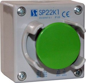 Пост управління 1-місний пиле-масло-водонепроникний з приводом DZ I с защитой от случайного натискання2 сальника M20 Spamel SP22K1/26-2 SP22K1/26-1 фото