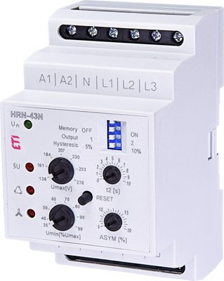 Реле контролю напруги ETI HRN-43N 230V (2×16А) з нейтраллю 2471404 2471404 фото