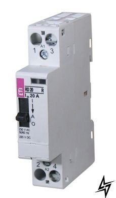 Контактор модульний на DIN-рейку R-R 20-20 230V AC (ручн.управл.) 2464040 ETI R-R 20-20 230V AC 2464040 ETI фото