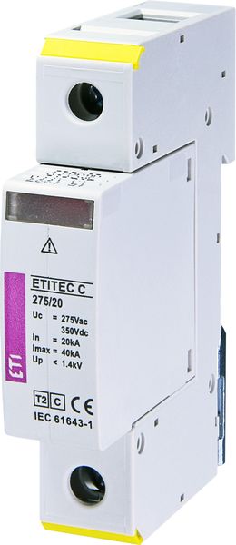 Розрядник перенпруг ‎ ETI ETITEC C 275\20 1+n (УЗИП,ОПН) 2441510 2441510 фото