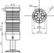 Светодиодная сигнальная колонна Spamel LT70\2-230 диаметр 70мм LT702-24V фото 4
