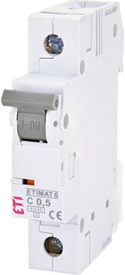 Автоматический выключатель ETI ETIMAT 6 1p С 0,5А (6 kA) 2141501 2141501 фото