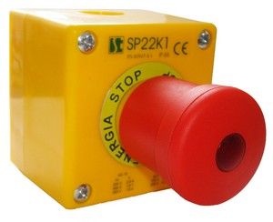 Пост управления 1-местный пыле-масло-водозащищенный с кнопкой BLN I 2 сальник M20 Spamel SP22K1/BLN-2 SP22K1/BLN-1 фото