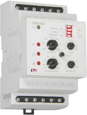 Реле контроля напряжения ETI HRN-43N 24V AC/DC (2×16А) с нейтралью 2471414 2471414 фото