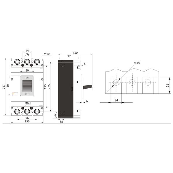 Автоматический выключатель Промфактор FMC4/3U 315А 3-5In (FMC43U0315/5) FMC43U0315/5 фото