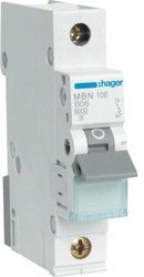 Автоматичний вимикач (Автомат) Hager MB120A,20А, 1п., B, 6кА MB120A,20А фото