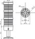 Светодиодная сигнальная колонна Spamel LT70\3-24V диаметр 70мм LT703-24V фото 2