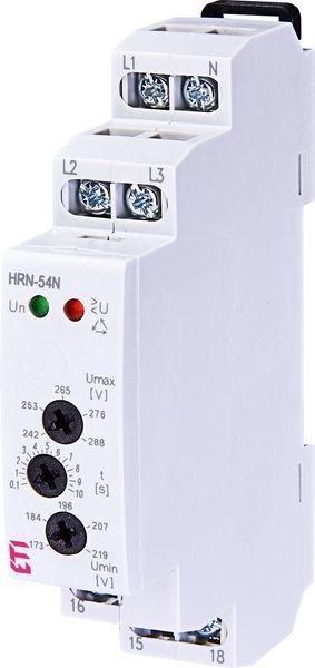 Реле контроля напряжения и послед. фаз ETI HRN-54N 3×400/230V AC (8А) с нейтралью 2471412 2471412 фото