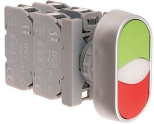 Кнопка комплектная с двойным толкателем 2 NC 2 NC Зеленый-Красный Spamel SP22-2KL-22-230-LED/Z/C SP22-2KL-22-230-LED/Z/C фото