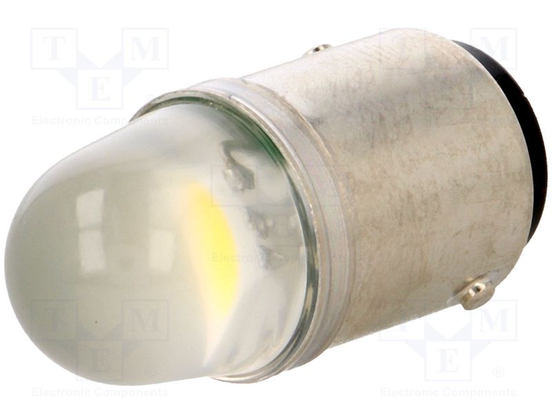 Панельный индикатор (лампочка) POLAM-ELTA LW BA15D Белый LW-12V-AC/DC-BA15D фото