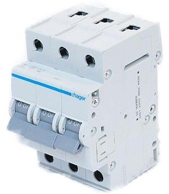 Автоматичний вимикач (Автомат) Hager MB325A,25А, 3п., B, 6кА MB325A фото