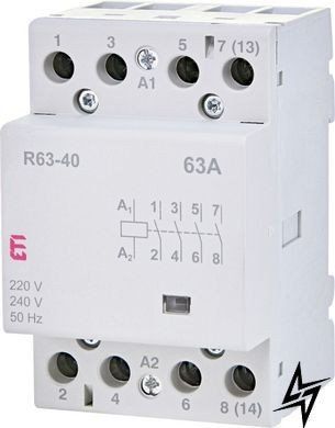 Контактор модульний на DIN-рейку R 63-40 230V 2463450 ETI R 63-40 230V 2463450 ETI фото