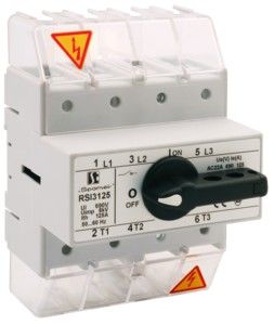 Выключатель нагрузки 4 полюса 160Aручка на изделии Spamel RSI-4160/W02 RSI-4160/W02 фото