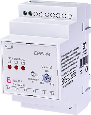 Реле автомат.ического выбора фаз ETI EPF-44 230/400V (180-210V AC) 2470281 2470281 фото