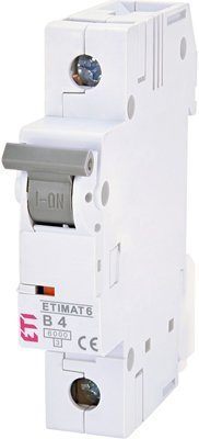 Автоматический выключатель ETI ETIMAT 6 1p B 4А (6 kA) 2111511 2111511 фото