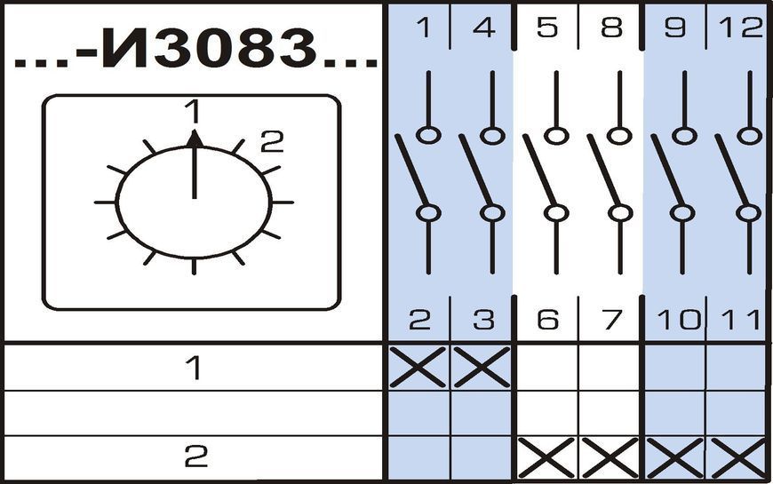 Перемикач кулачковий Apator 4G16-И3083US1R114 Apator 4G16-И3083US1R114 фото