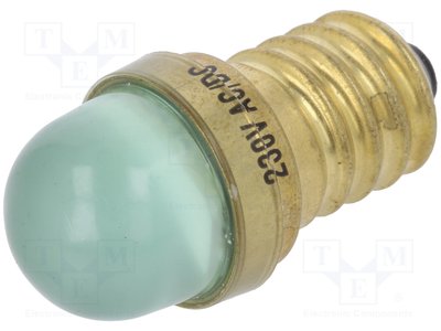 Панельний індикатор (лампочка) POLAM-ELTA LG E14 Зелений LG-230V-AC-E14 фото