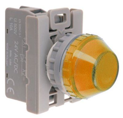 Світловий індикатор Жовта 230V лампочка Spamel SP22-LG-230-BA9S/. SP22-LG-230-BA9S фото