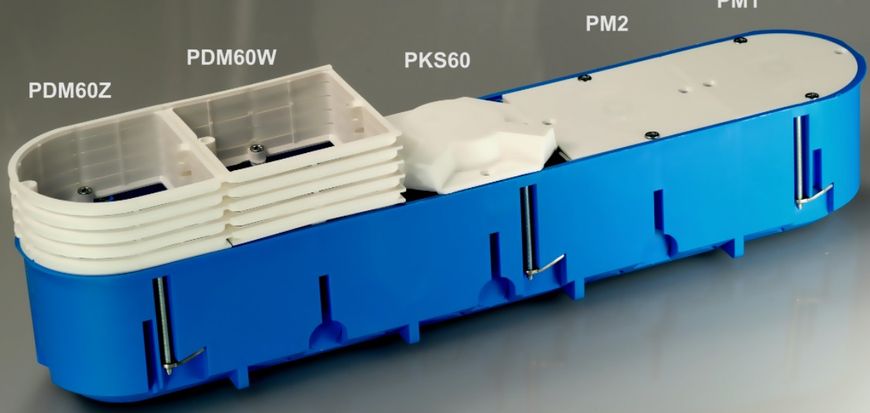Коробка установочная Simet P2x60K Multibox 2-местная для гипсокартона 960°С самозатух P2x60K фото