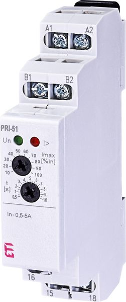 Реле контроля потребляемого тока ETI PRI-51/5, 0.5...5A (8А) 2471818 2471818 фото