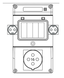 Щит с розетками (набір) Powbol ZI34S-X111 16А 4П + 2х220 ZI34S-X111 фото 4