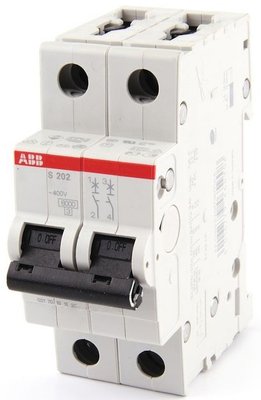 Автомат выключатель ABB S202-C1,6 тип C 1,6А ABB 2CDS252001R0974 фото
