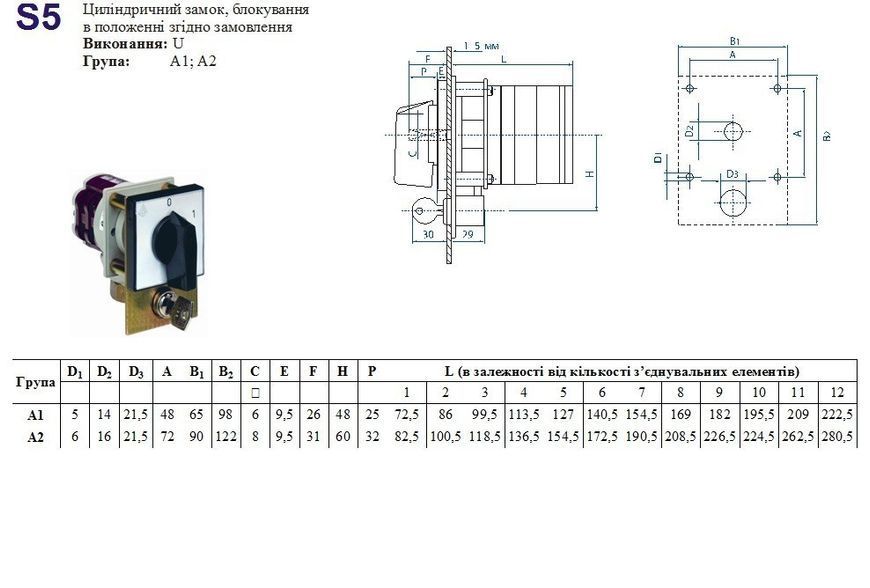 Переключатель кулачковый Apator 4G16-1043US5R114 Apator 4G16-1043US5R114 фото