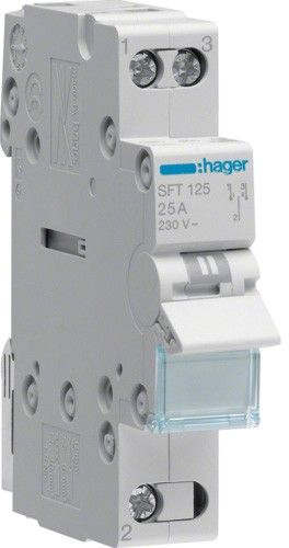 Перемикач вводу резерва генератора Hager, SFT125, I-0-2 1пол.25А/230В SFT125 фото