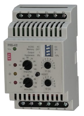 Реле контролю споживання струму ETI PRI-42 24V AC/DC, 3 діапазона (2×16А) 2471842 2471842 фото