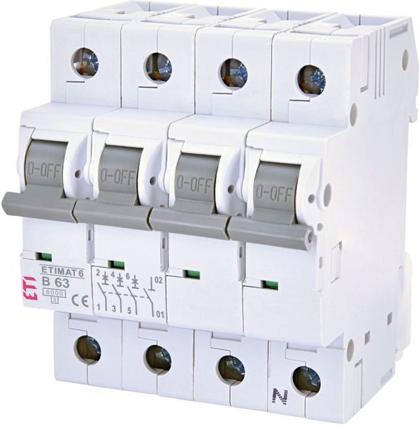 Автоматичний вимикач (Автомат) ETI ETIMAT 6 3p+N В 63A (6kA) 2116522 2116522 фото