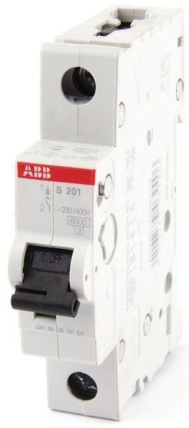 Електричний вимикач. ABB S201-B20 тип B 20А ABB 2CDS251001R0205 фото