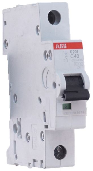 Автоматический выключатель ABB SH201-C40 тип C 40А ABB 2CDS211001R0404 фото