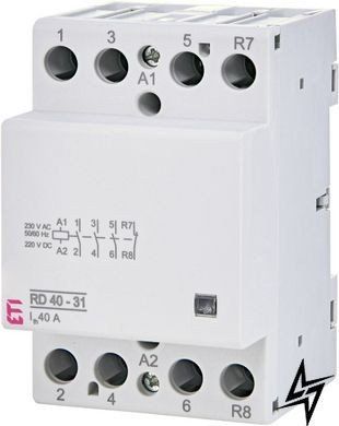 Контактор модульний на DIN-рейку RD 40-31 230V AC/DC 2464020 ETI RD 40-31 230V AC/DC 2464020 ETI фото