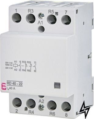 Контактор модульний на DIN-рейку RD 40-22 230V AC/DC 2464022 ETI RD 40-22 230V AC/DC 2464022 ETI фото