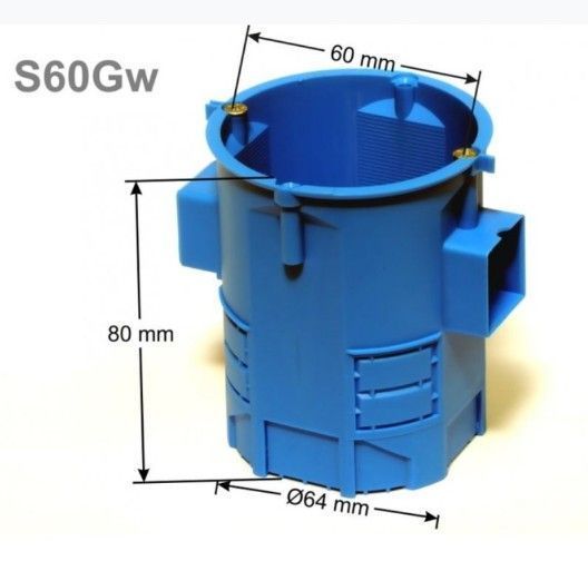 Коробка установочная Simet S60Gw стыковочная супер-глубокая с винт. 850&deg;С самозатух S60Gw фото