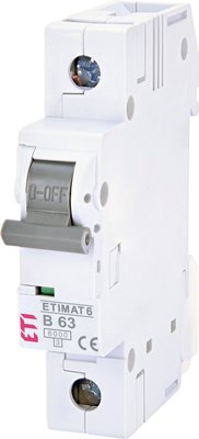Автоматичний вимикач (Автомат) ETI ETIMAT 6 1p B 63А (6 kA) 2111522 2111522 фото