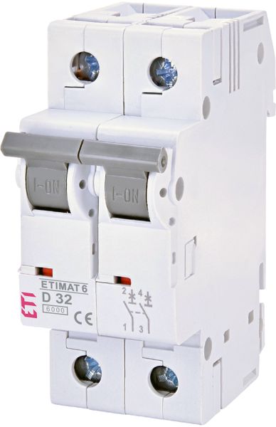 Автоматический выключатель ETI ETIMAT 6 2p D 32А (6 kA) 2163519 2163519 фото